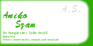 aniko szam business card
