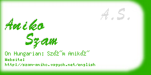 aniko szam business card